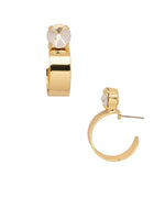 Dani Studded Hoop Earrings - Clear