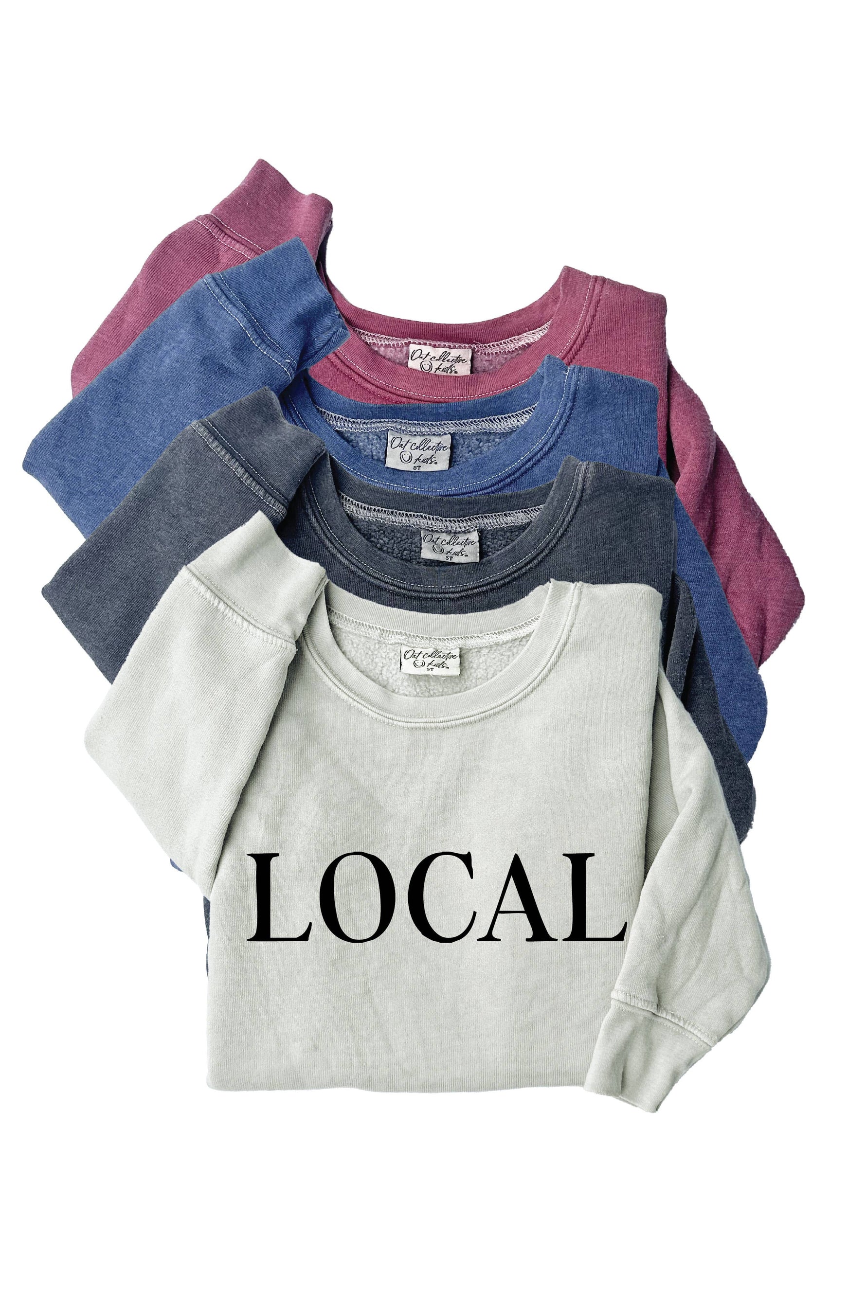 LOCAL Toddler Mineral Graphic Sweatshirt: WHITE DOVE / 2T