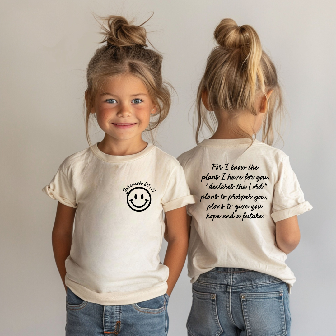For I Know the Plans Kids + Youth Tee: 2T