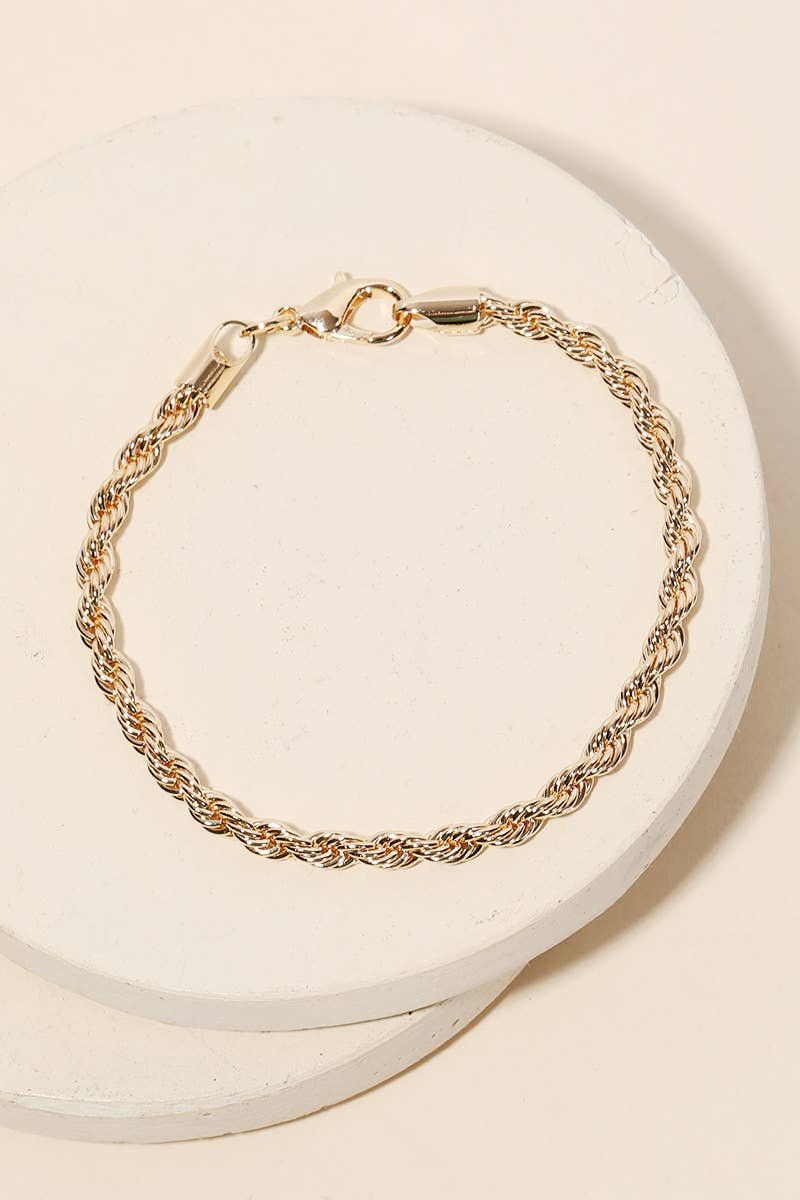 Gold Rope Chain Bracelet