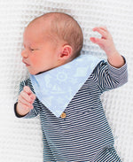 Baby Dark Navy and Coastal Treasures Knit 2-Pack Bandana Bibs: Blue / One Size