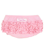 Baby Girls Baby Pink Woven RuffleButt Bloomer: Pink / 12-18m