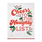 Naughty List w/Pom Poms Kitchen Towel