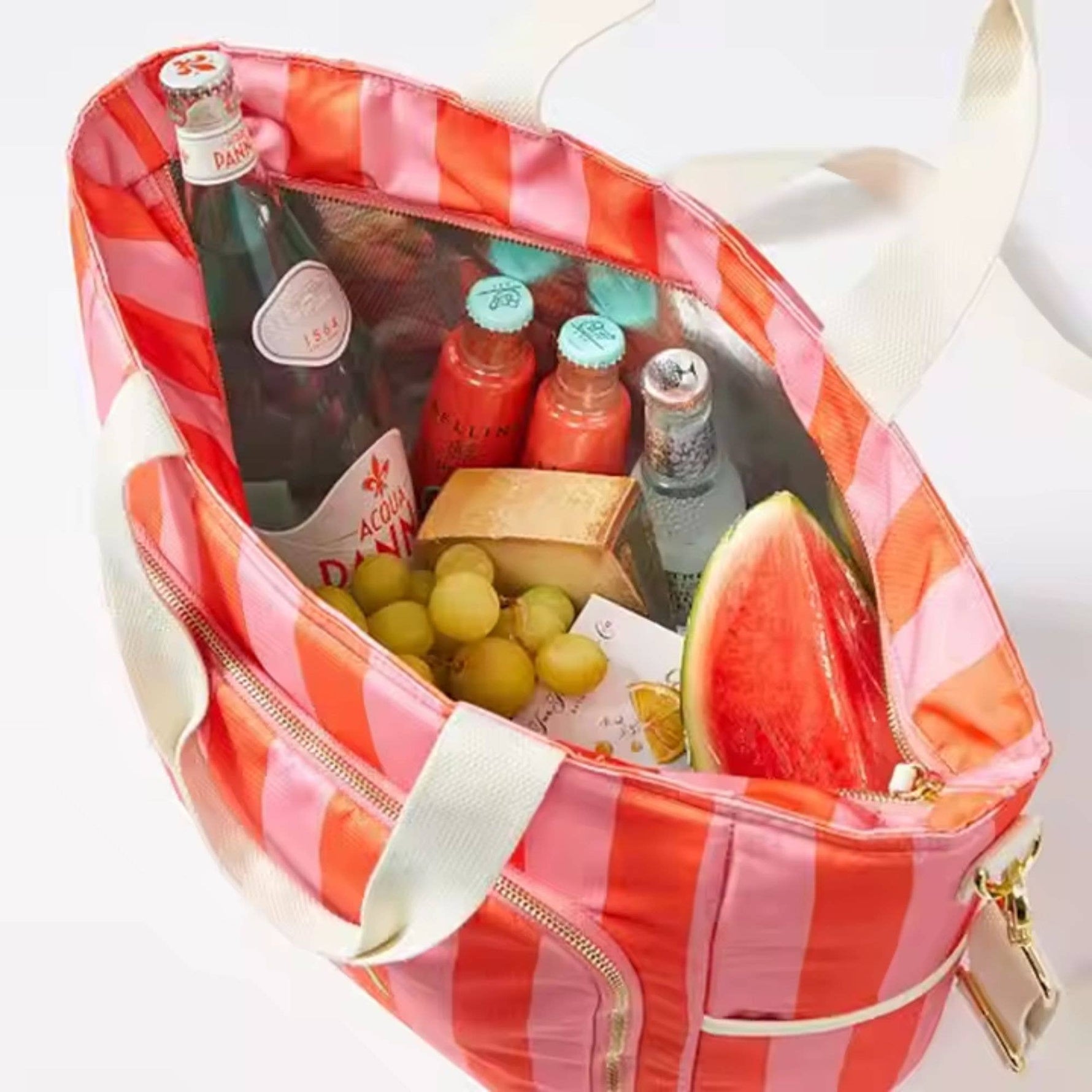 Monogrammable Blank Cooler Tote Bag: Orange
