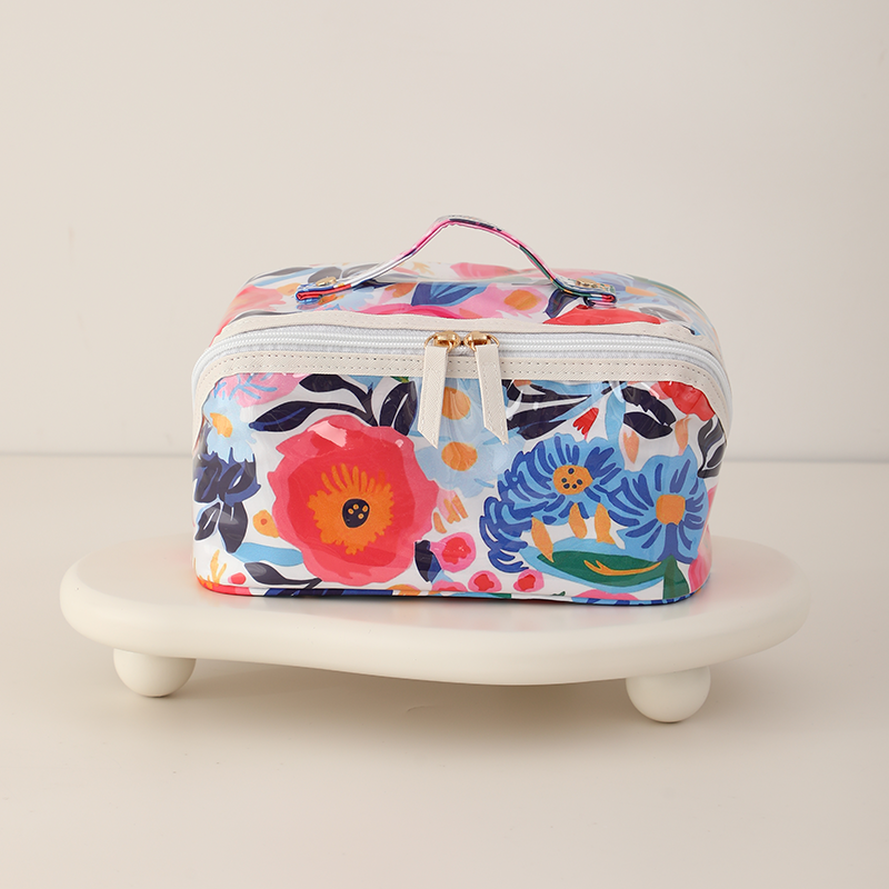 Waterproof Cosmetic Case PVC Make up Bag Bloom Abroad