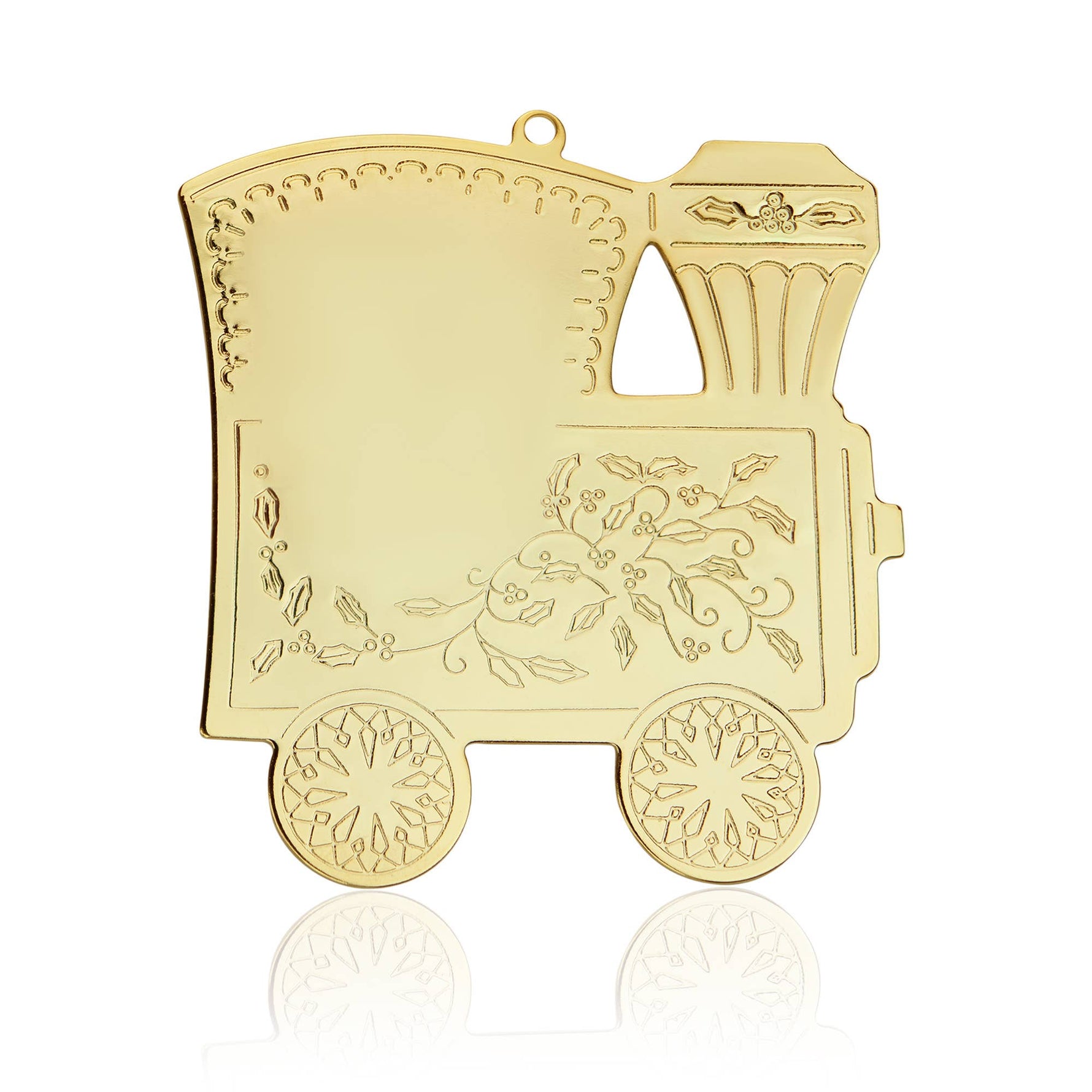 Gold Train Custom Vintage Ornament