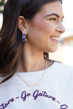 Florida Gators Enamel Logo Hoop Earrings