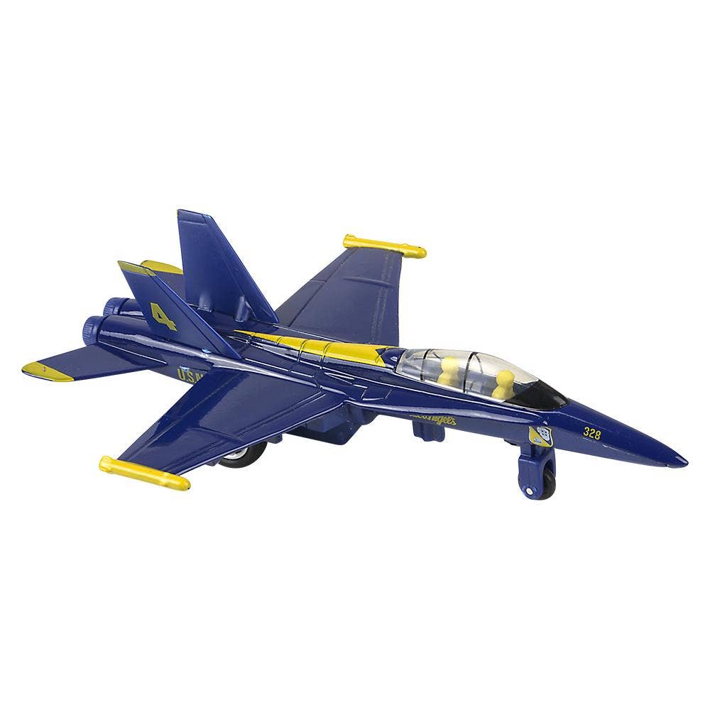 6.5" Diecast Pull Back F-18 Blue Angel