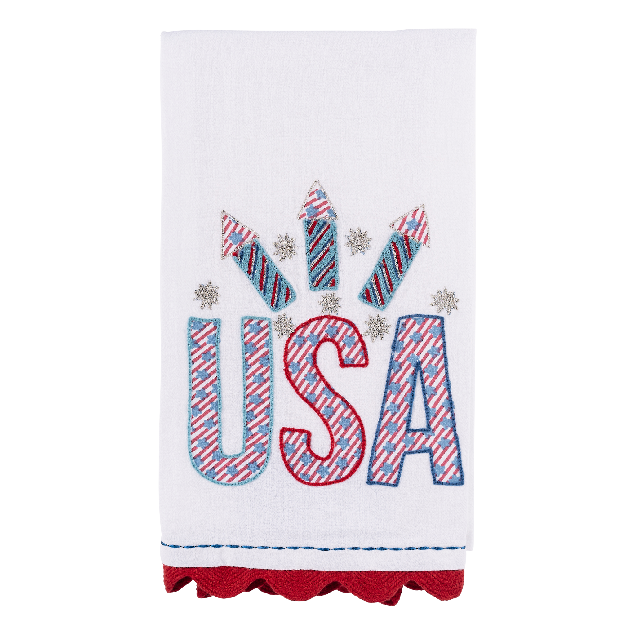 USA Fireworks Tea Towel