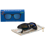 Jet Black Polarized Navigator | Cobalt Mirrored Lens: Ages 3-5