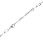 18K Gold PVD Paperclip Carabiner Necklace: Gold / 16+2"