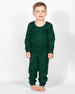 Kid's Woodsy Deer Long Sleeve Pajamas   Hunter Green/Dark Green   -Asst.: 4T