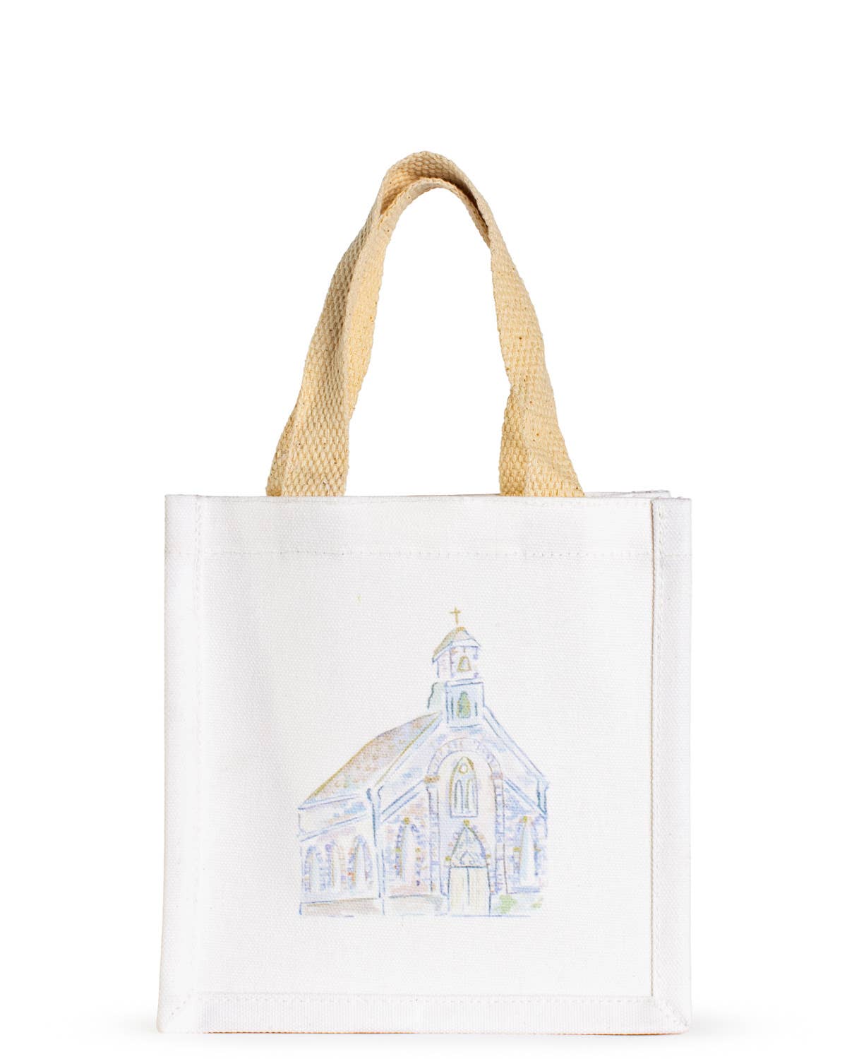 Cornerstone Church Petite Gift Tote   White/Multi   7x7x5