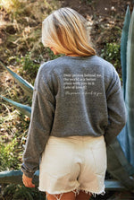 DEAR PERSON BEHIND ME Graphic Sweatshirt: HEATHER FOREST / M