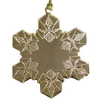 Gold Stipple Snowflake Ornament