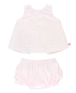 Baby Girls Pink Seersucker Ric Rac Swing Top & Bloomer Set: Pink / 2T