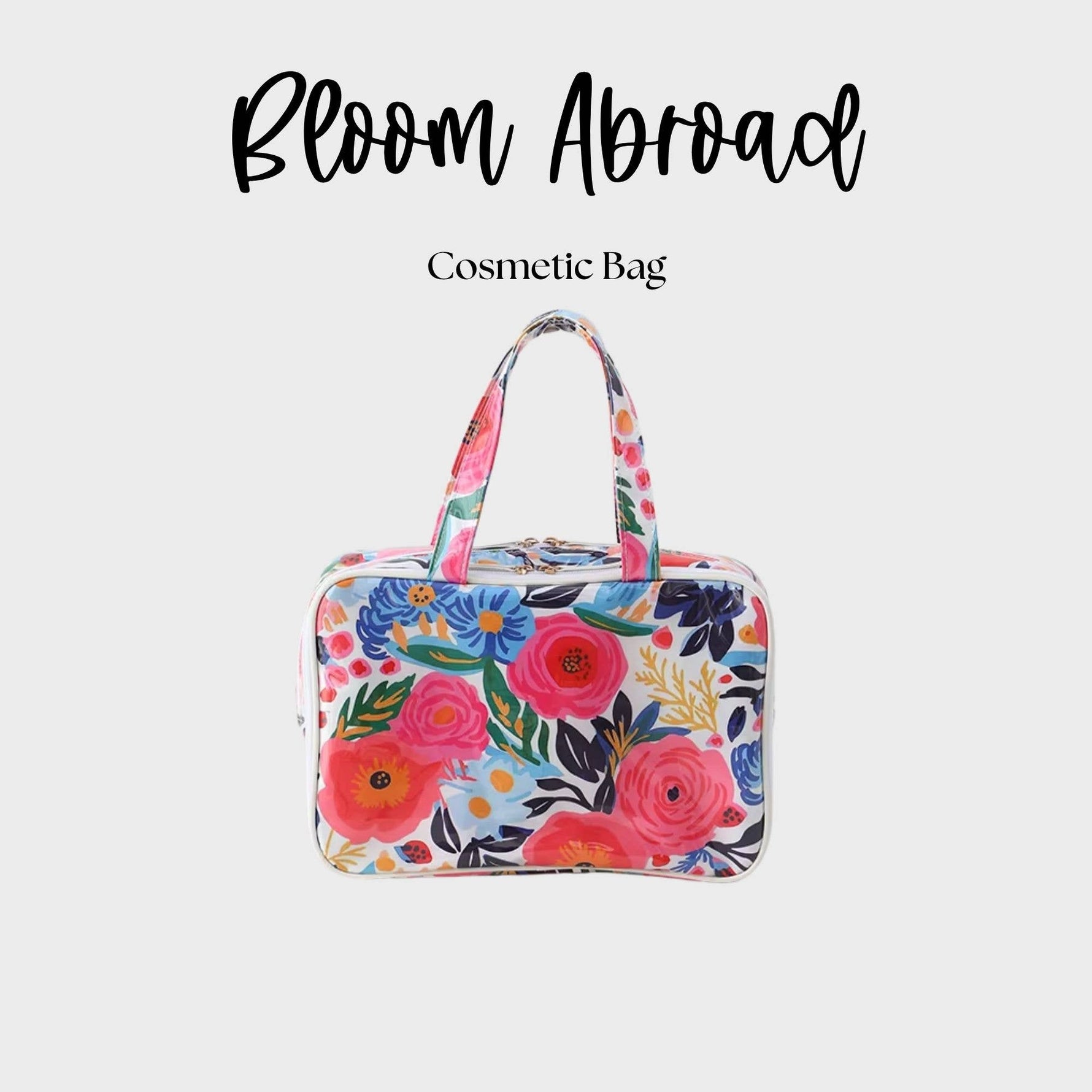 Waterproof Cosmetic Case PVC Make up Bag Bloom Abroad