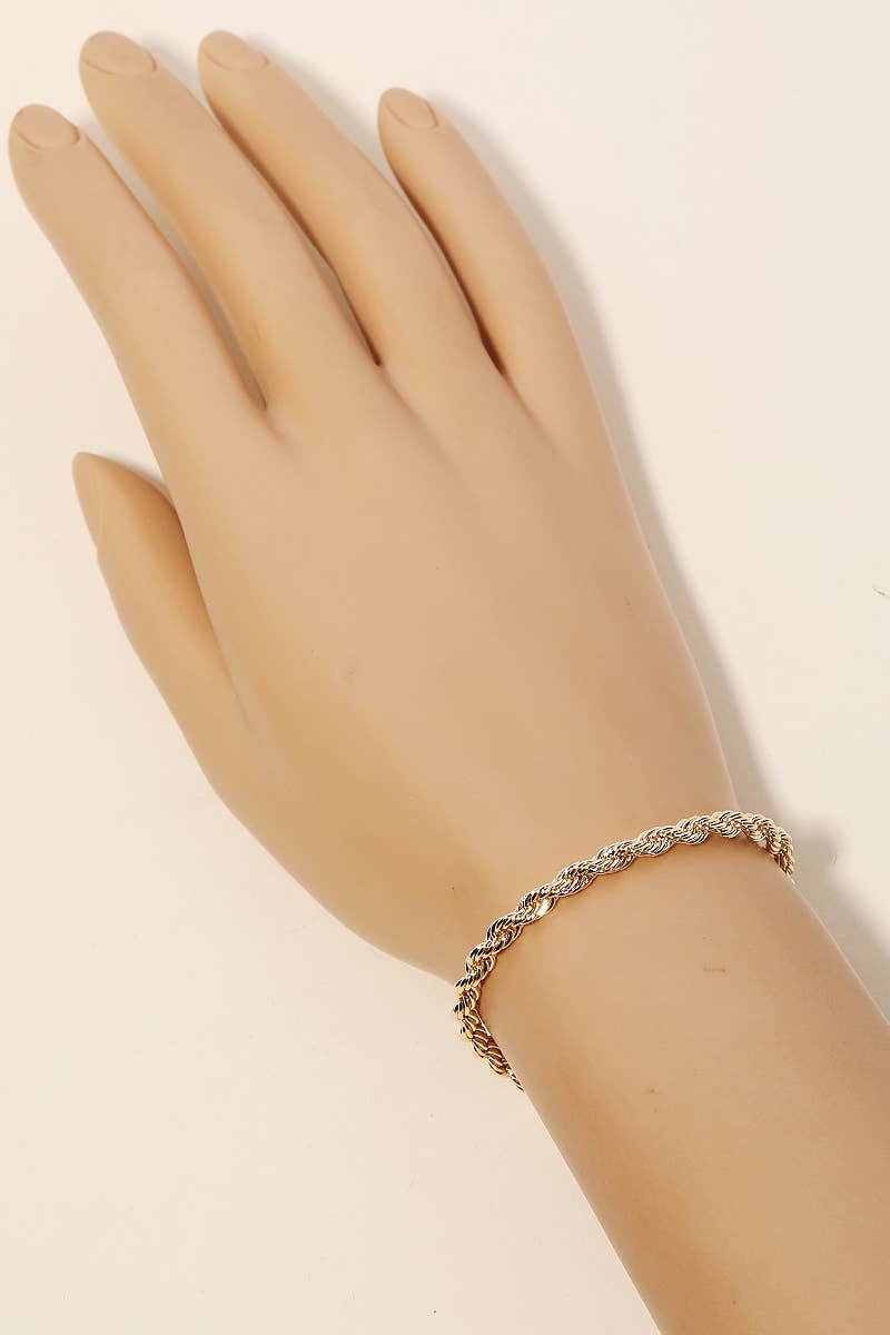 Gold Rope Chain Bracelet