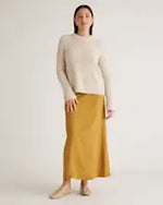 EMERALD COLLECTION Fisherman Sweater in Tan - Size L