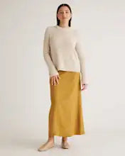 EMERALD COLLECTION Fisherman Sweater in Tan - Size L