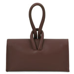 Tuscany Leather – Leather Loop Clutch in Dark Brown