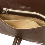 Tuscany Leather – Leather Loop Clutch in Dark Brown