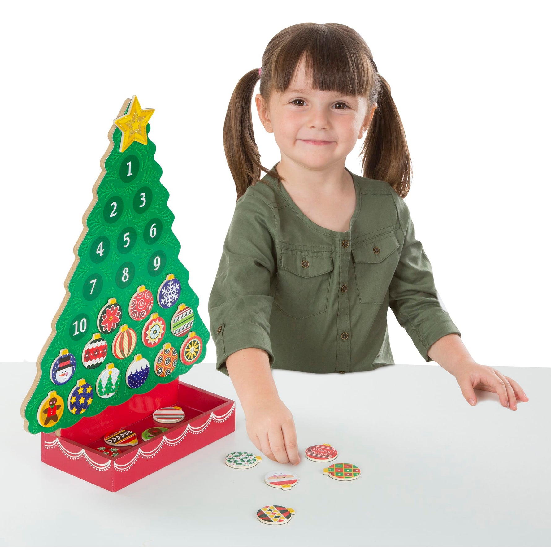 Melissa & Doug Countdown to Christmas Wooden Seasonal Calendar