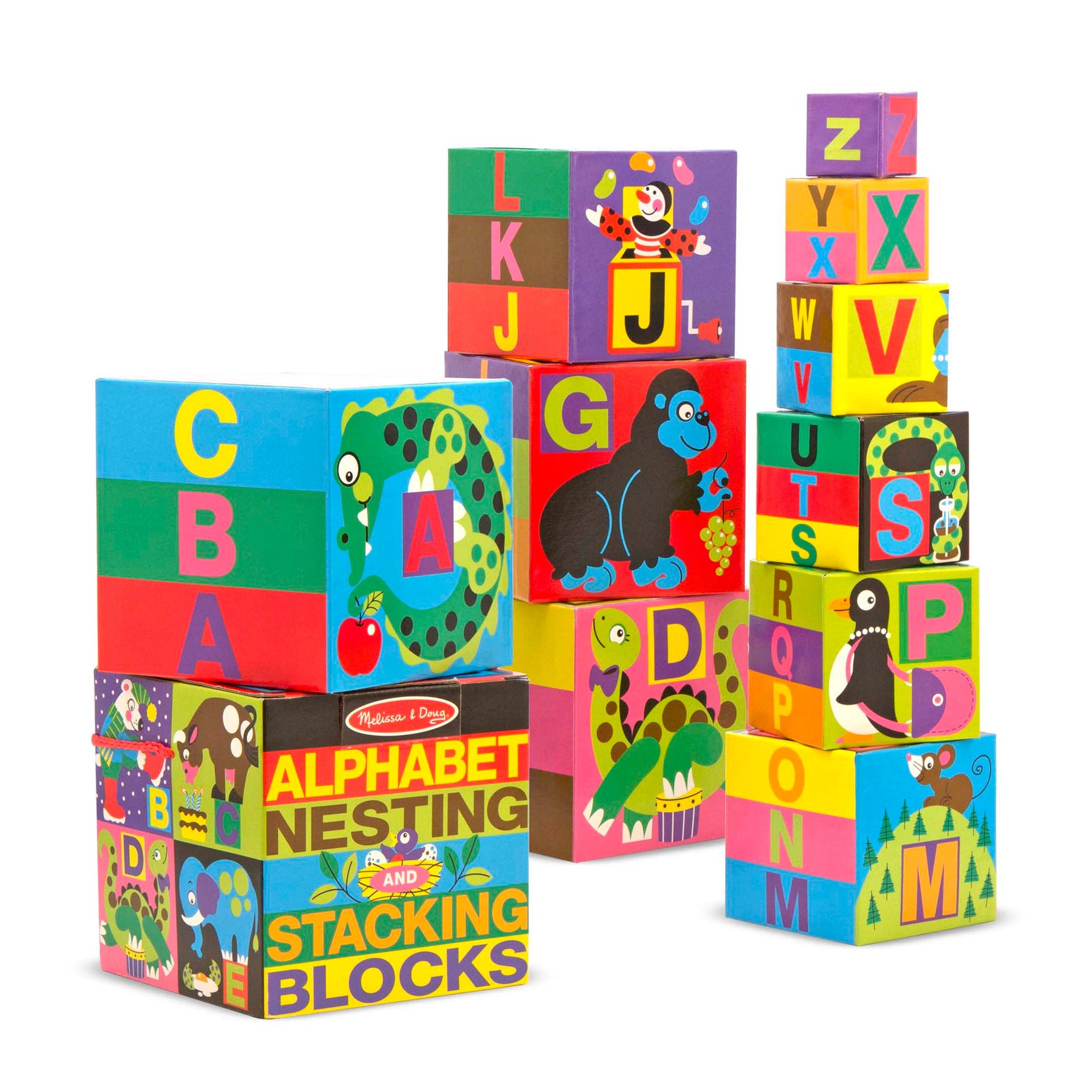 Melissa & Doug Alphabet Nesting and Stacking Blocks