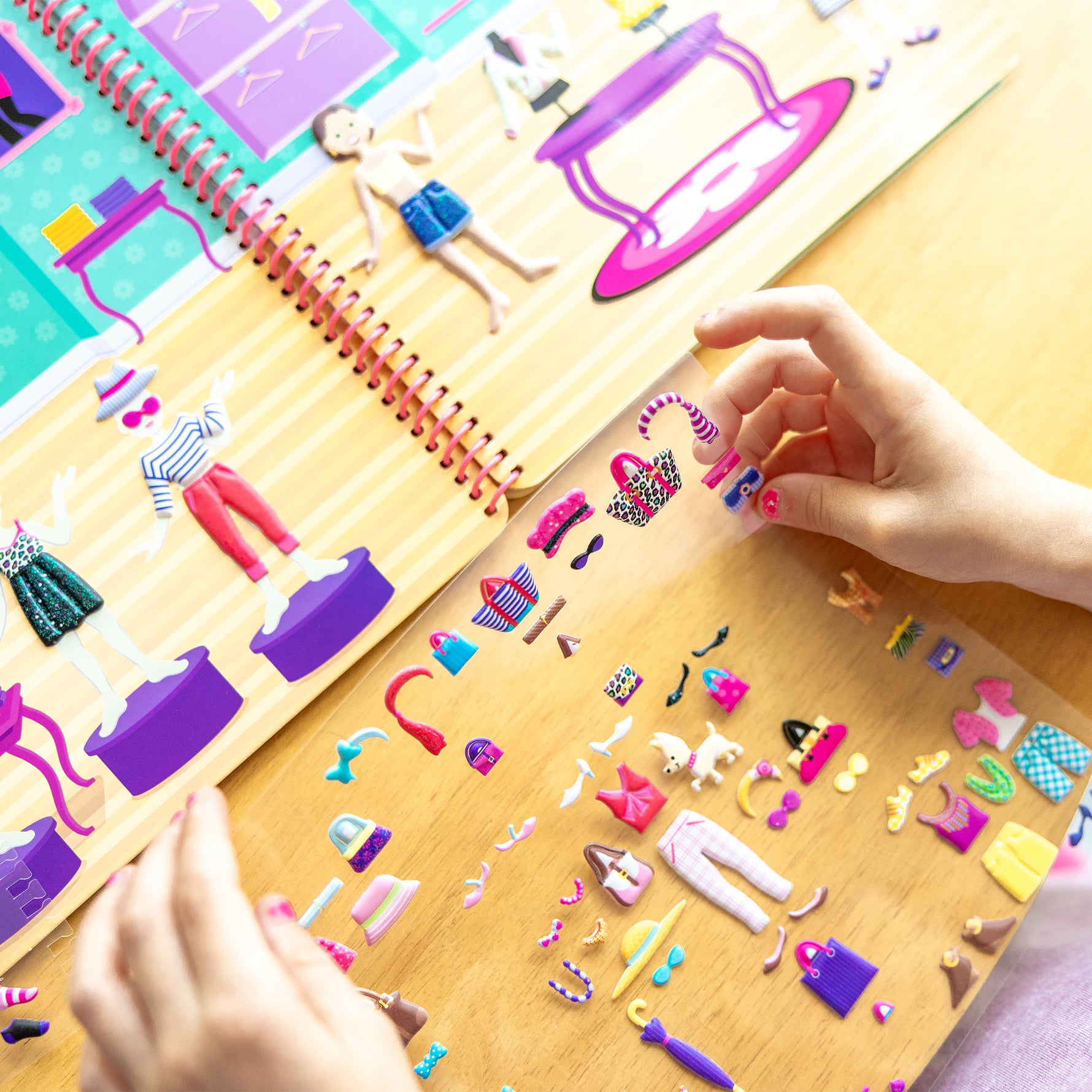 Melissa & Doug Deluxe Puffy Sticker Album - Day of Glamour