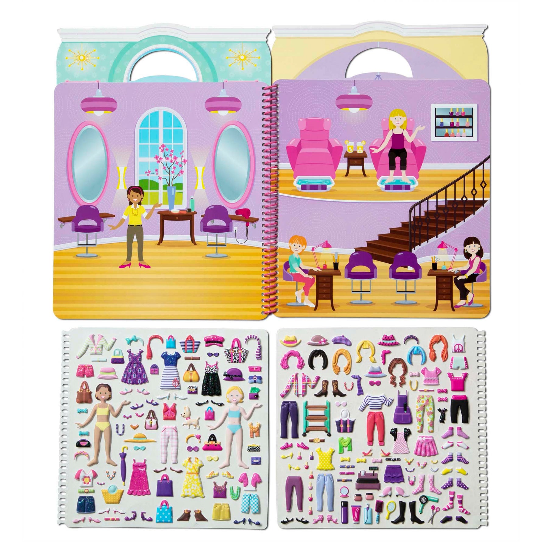 Melissa & Doug Deluxe Puffy Sticker Album - Day of Glamour
