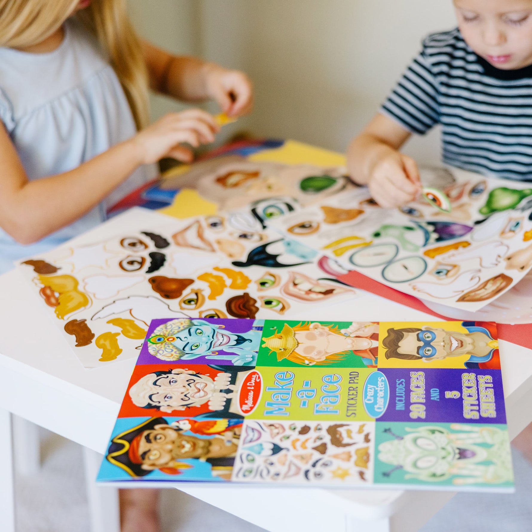 Melissa & Doug Make-a-Face Crazy Characters Stickers Pad