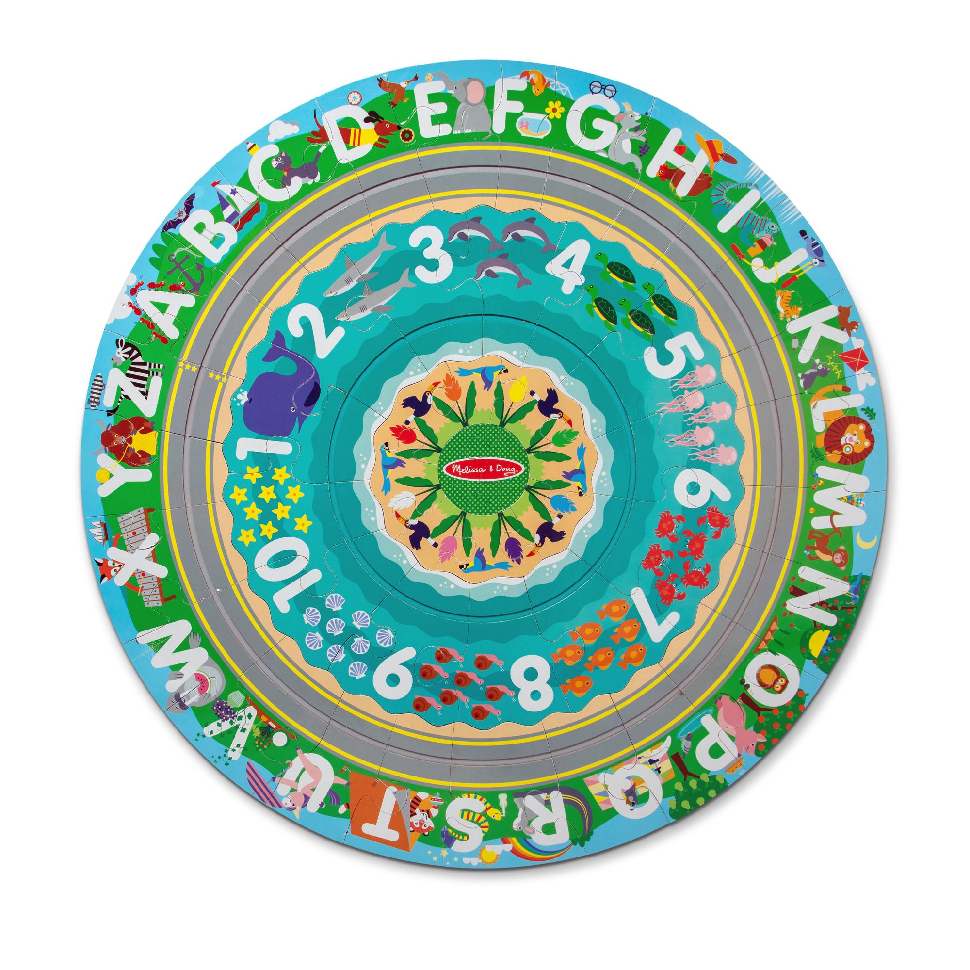 Melissa & Doug Round the Shore Tracks Floor Puzzle - 48 Pieces