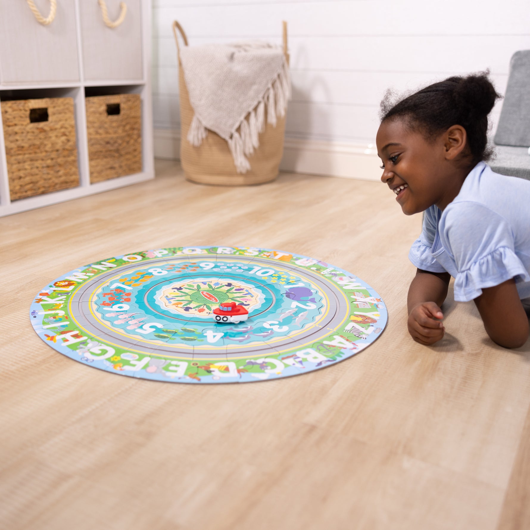 Melissa & Doug Round the Shore Tracks Floor Puzzle - 48 Pieces