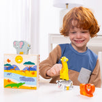 Melissa & Doug Wooden Animal Matching Safari