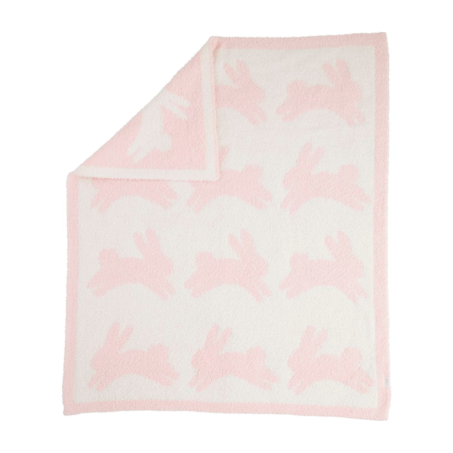 MUD PIE Pink Bunny Blanket