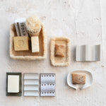 CREATIVE CO-OP Stoneware Soap & Sponge Holder