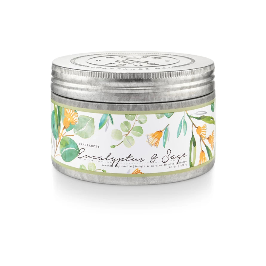 Illume Tried & True Eucalyptus & Sage Large Tin Candle